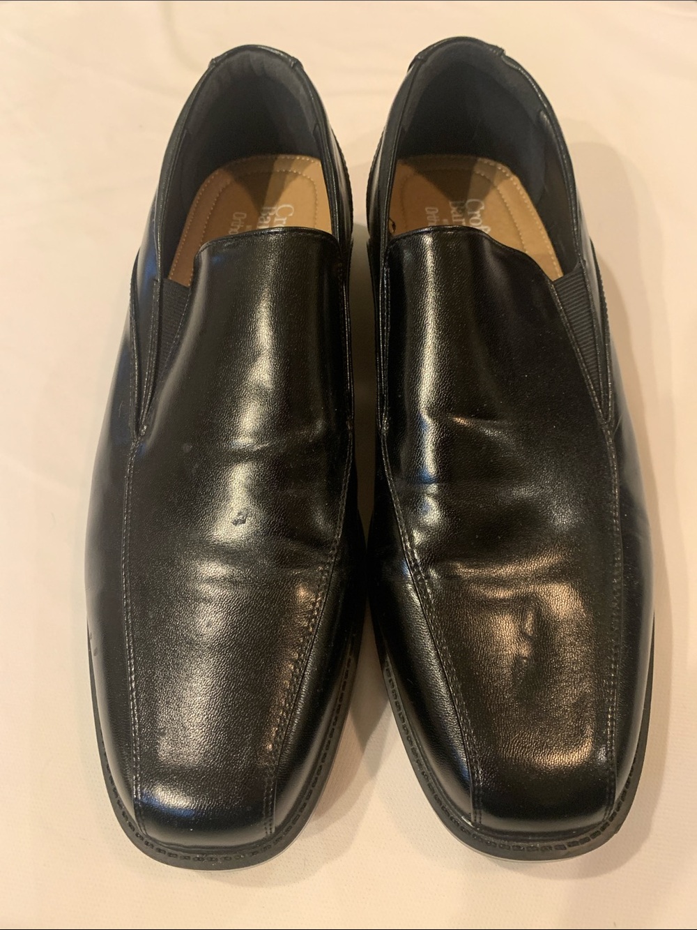 croft & barrow Black Slip-On Leather Dress Loafers